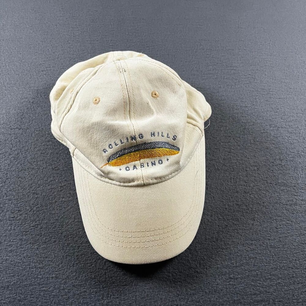 rolling hills casino Men's Cream and White Hat